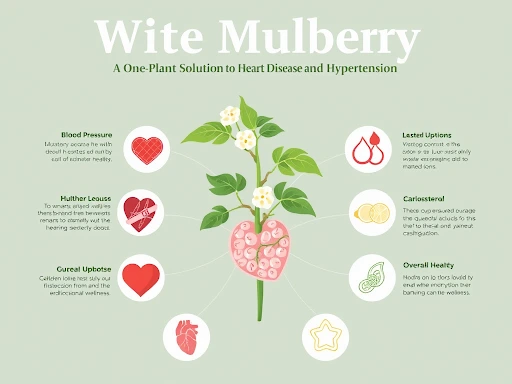 White Mulberry: A One-Plant Solution to Heart Disease, Hypertension, Obesity, Skin Conditions, and Pollution.